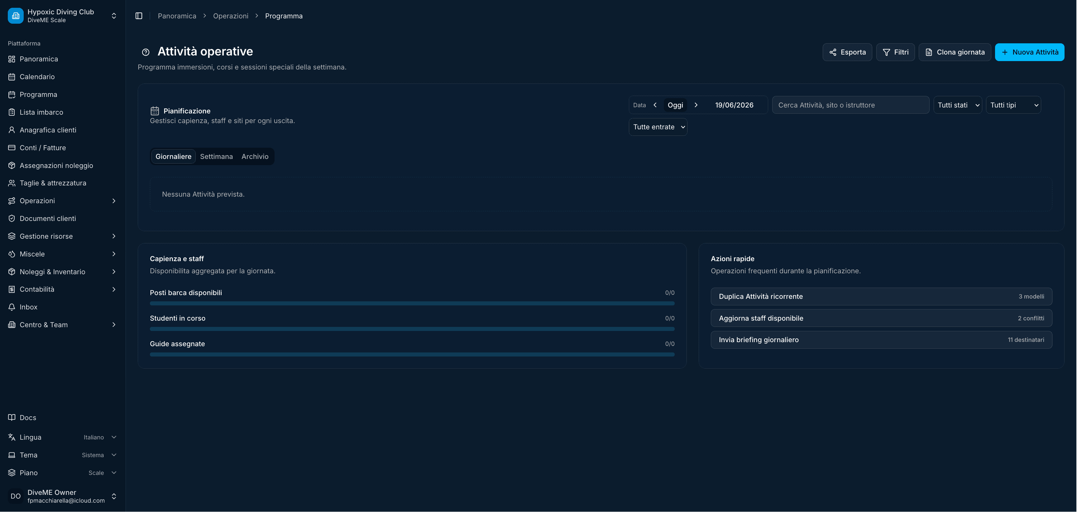 DiveME Checkout screenshot